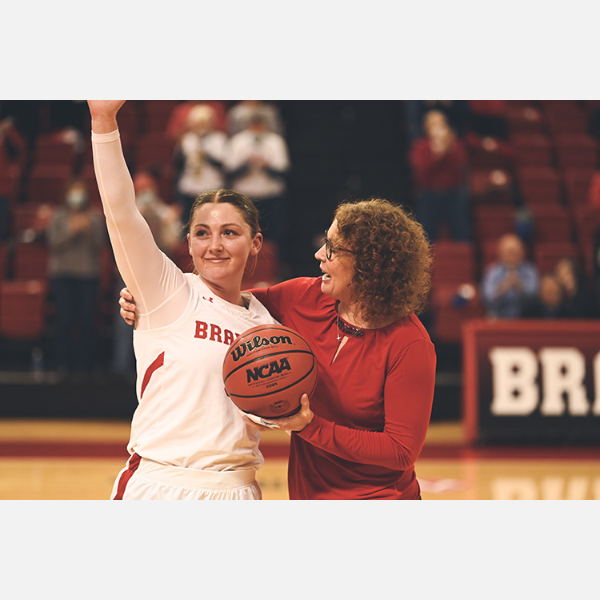 Gabrielle Haack with Head Coach Andrea McAllister Gorski.