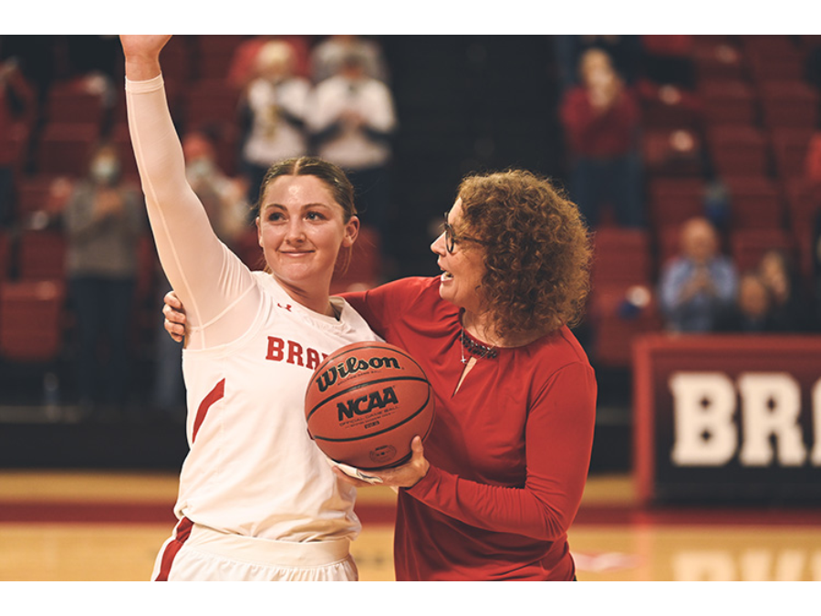 Gabrielle Haack with Head Coach Andrea McAllister Gorski.