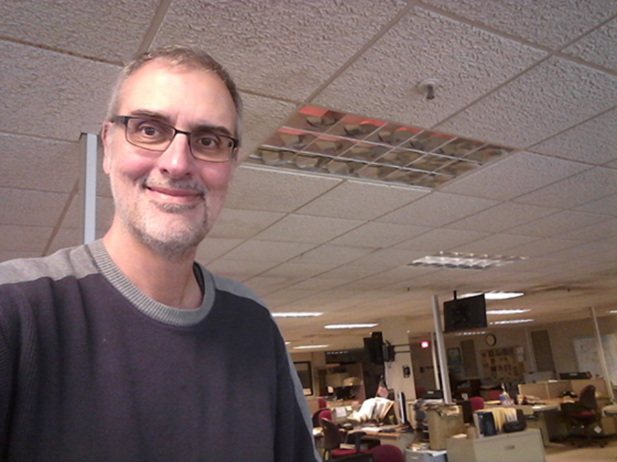 Nick Vlahos in the Peoria Journal Star newsroom.