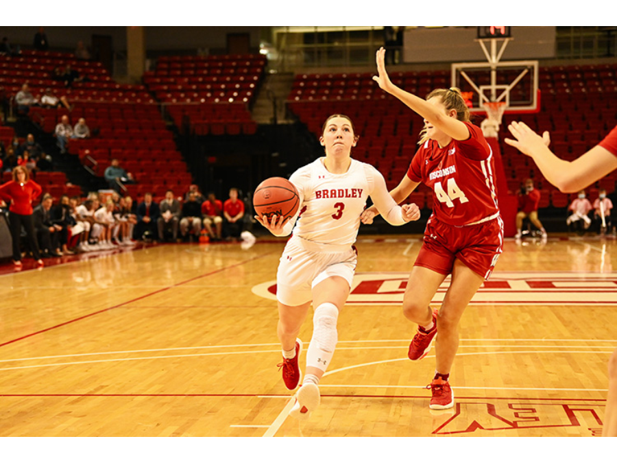 Gabrielle Haack going for a layup.